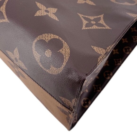 Louis Vuitton  Onthego GM Reverse Monogram Canvas Tote Bag Brown - Picture 11 of 16
